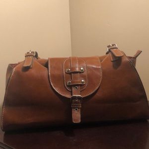 Brown leather purse